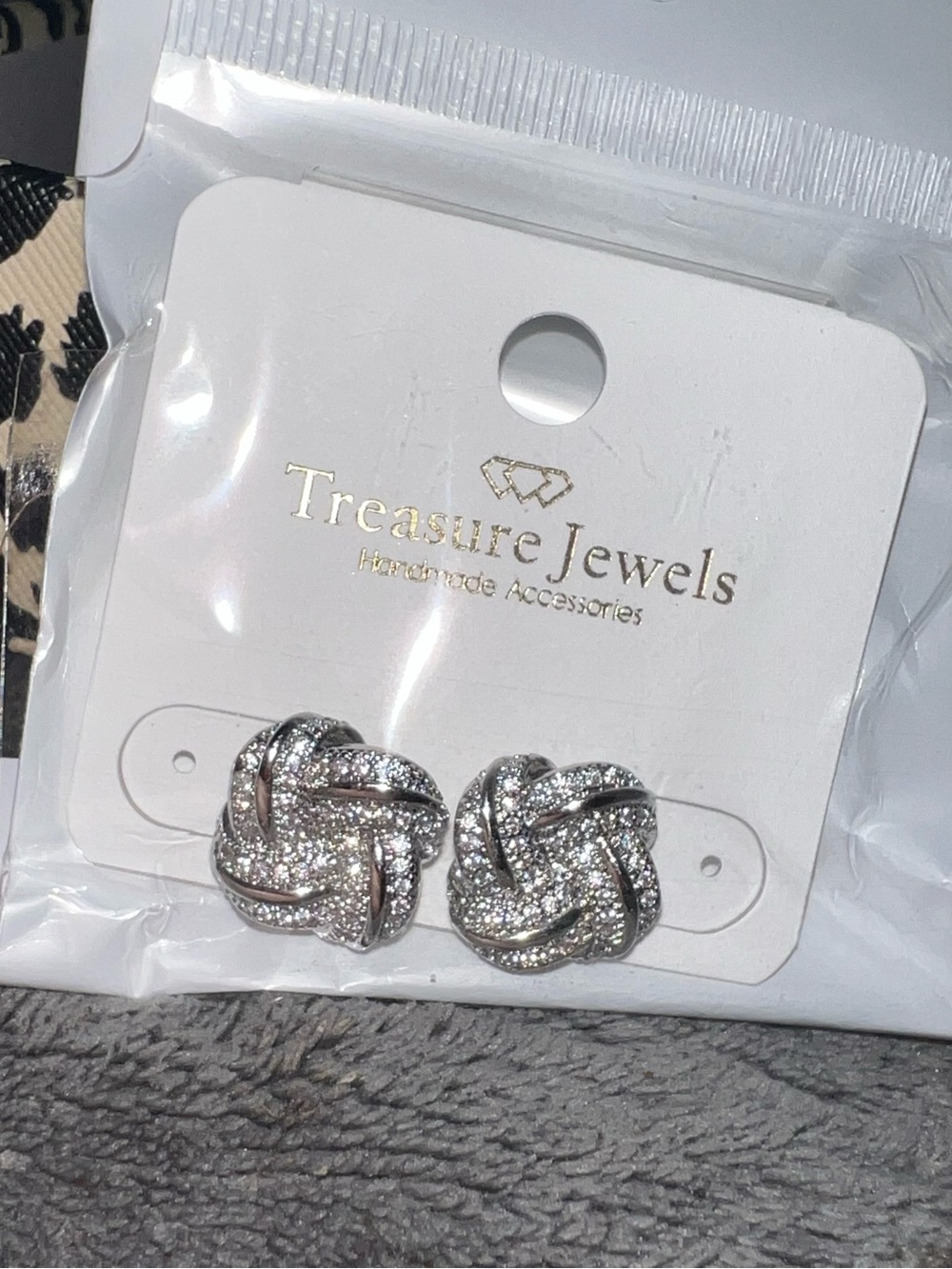 New Treasure Jewels silver bling studs